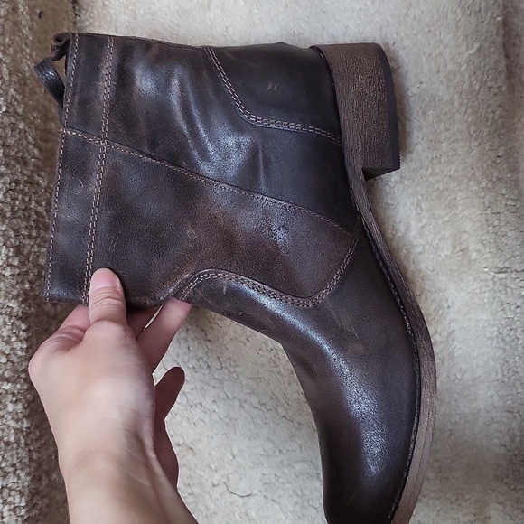 NWT! Brown Leather Boots With Side Laces! Size 40! - Picture 6 of 15